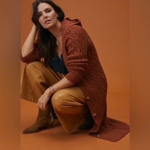 NWOT - Anthropologie Hooded Duster Cardigan SMALL